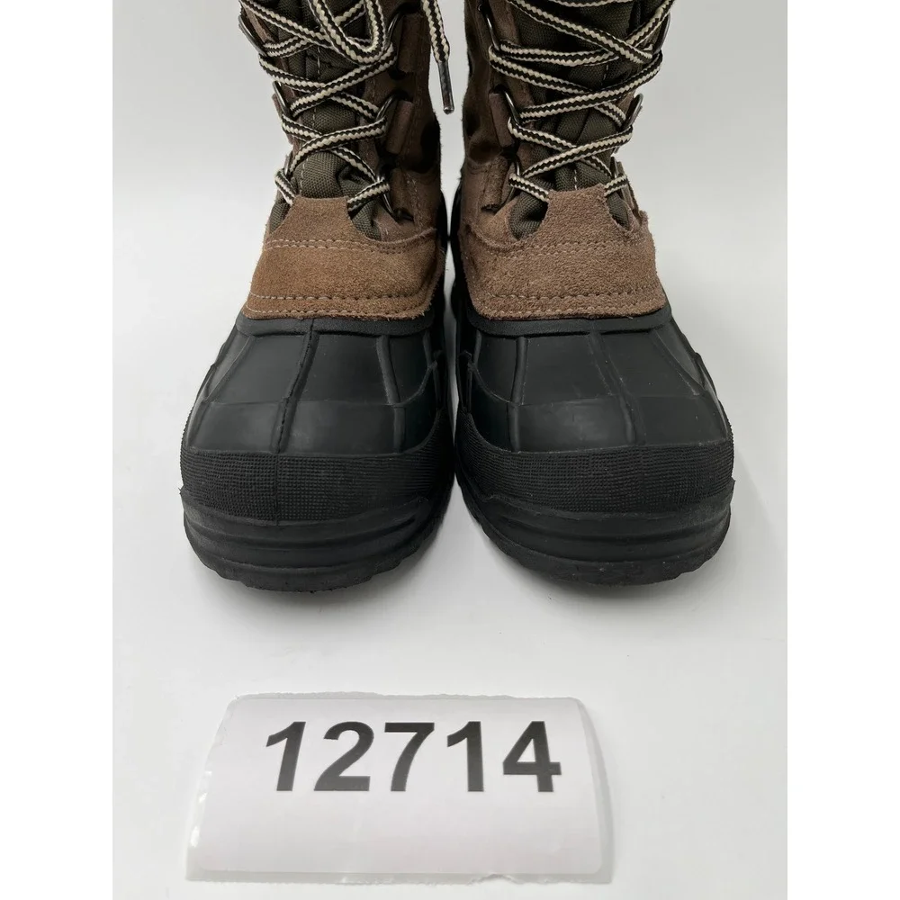 Weatherproof Duck Boots Mens 8 Brown Excellent Plaid Lined Winter Suede